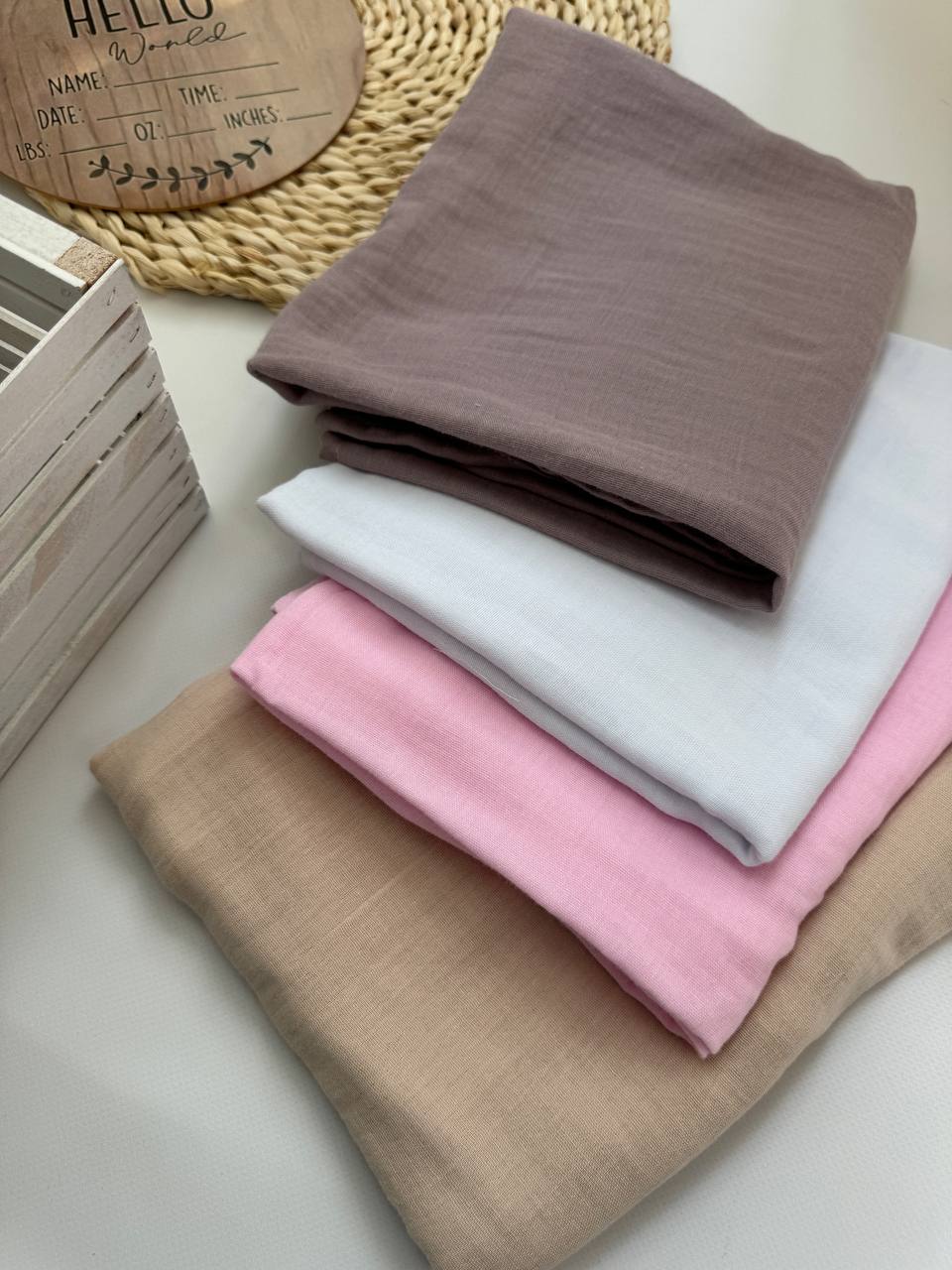 Пелюшка з мусліна 2-х шарова 90х80