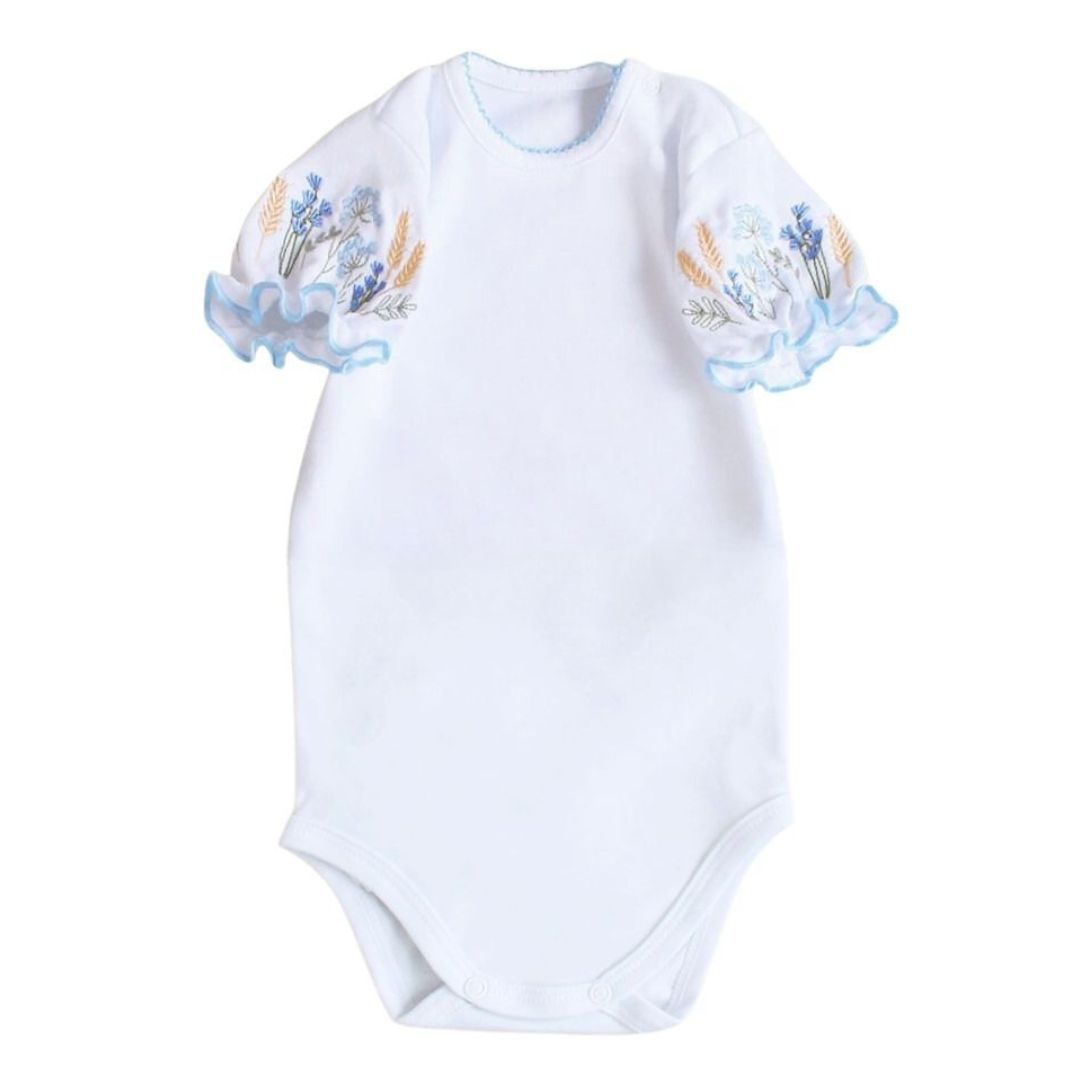 Дитячий боді з вишитими рукавами