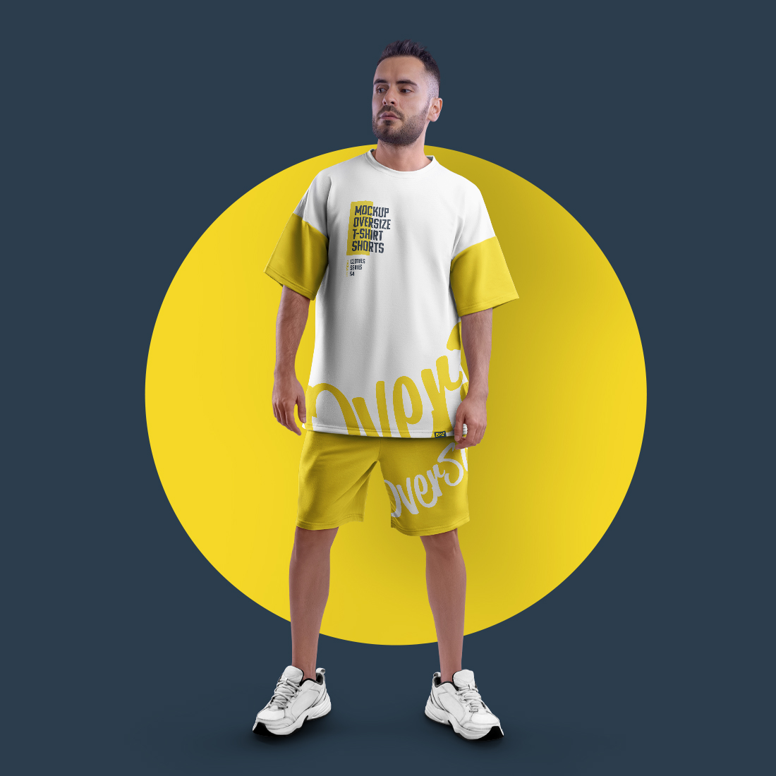 9 Mockups Oversize T-shirt and Shorts Kit