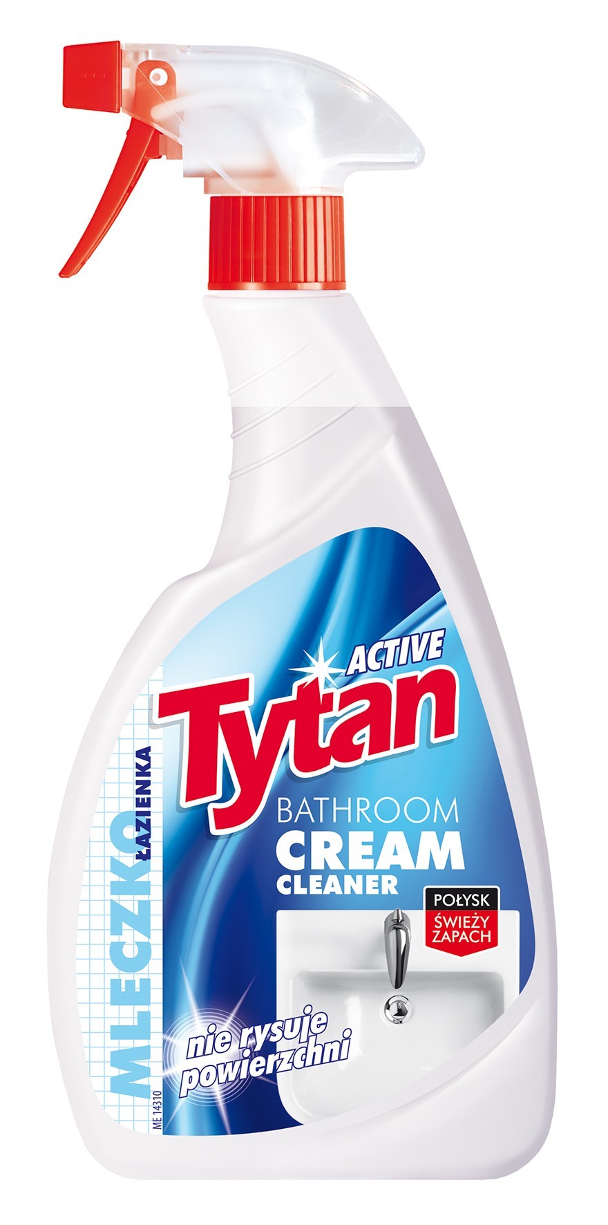 Спрей  молочко для миття ванни та акрилу Tytan Bathroom Cream Cleaner 500г