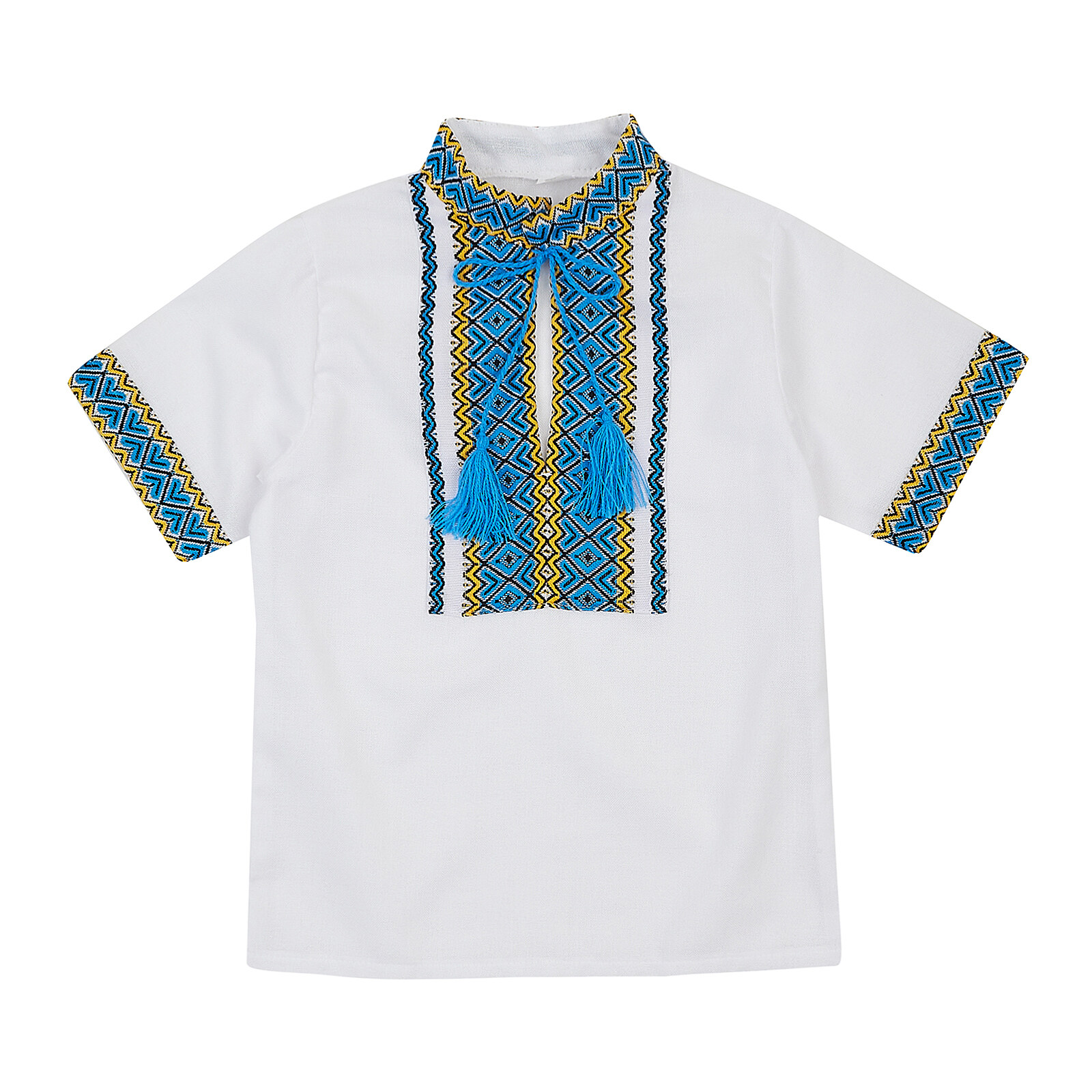 Вишиванка для хлопчика льон з короткими рукавами