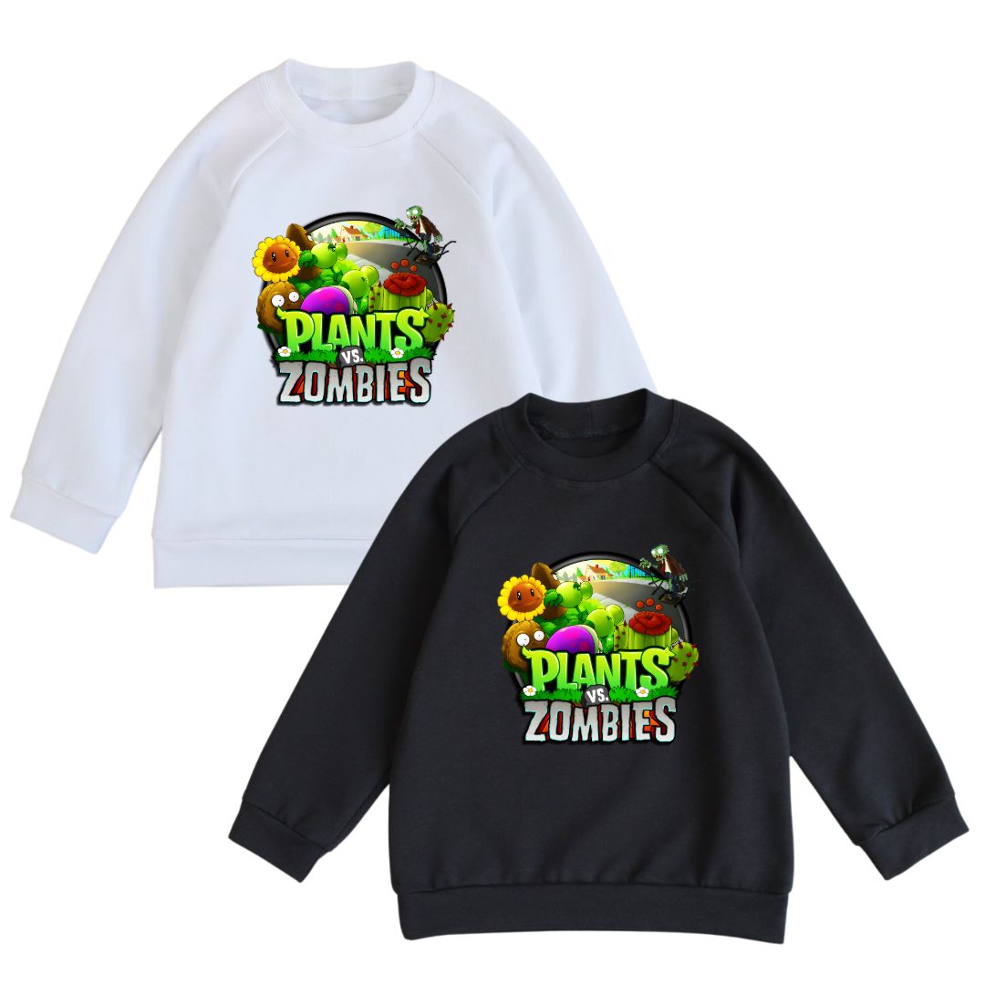 Світшот з принтом Рослини проти зомбі Plants vs Zombies