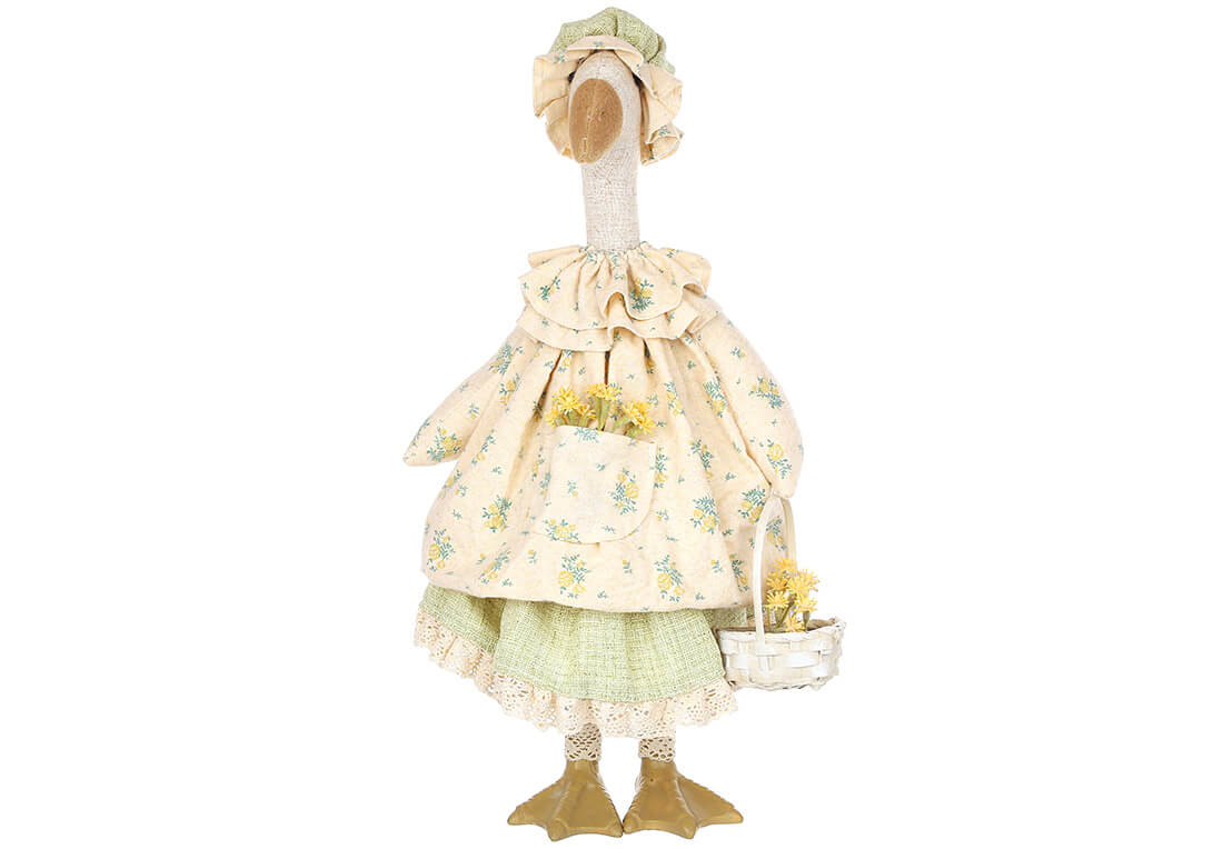 Декоративна фігура Гуска з квітами