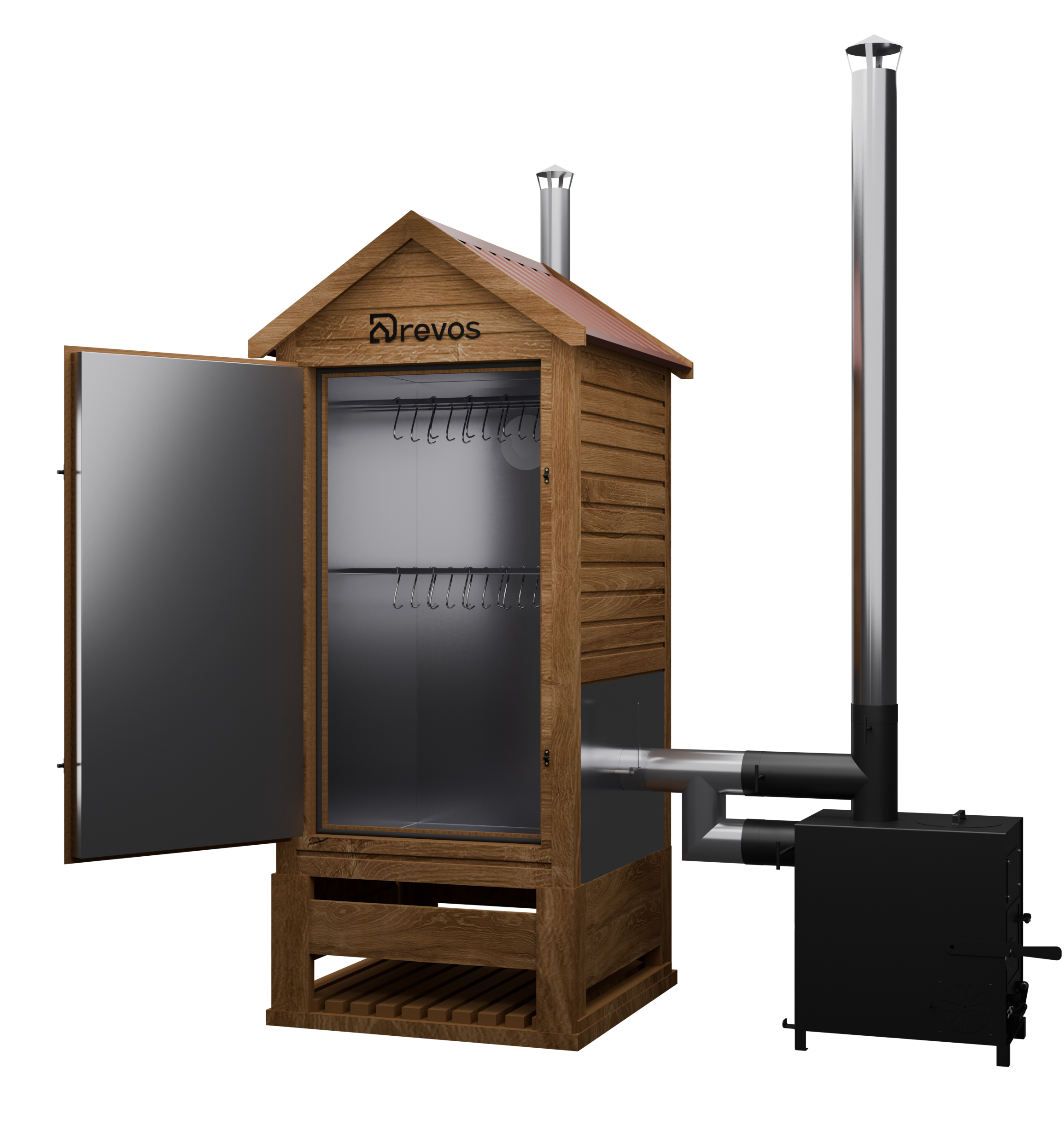 4-w-1 OLD SCHOOL BIG do wędzenia na gorąco i na zimno, suszenia oraz gotowania