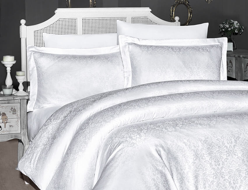 Постільна білизна FC Jacquad Satin євро Misra WHITE