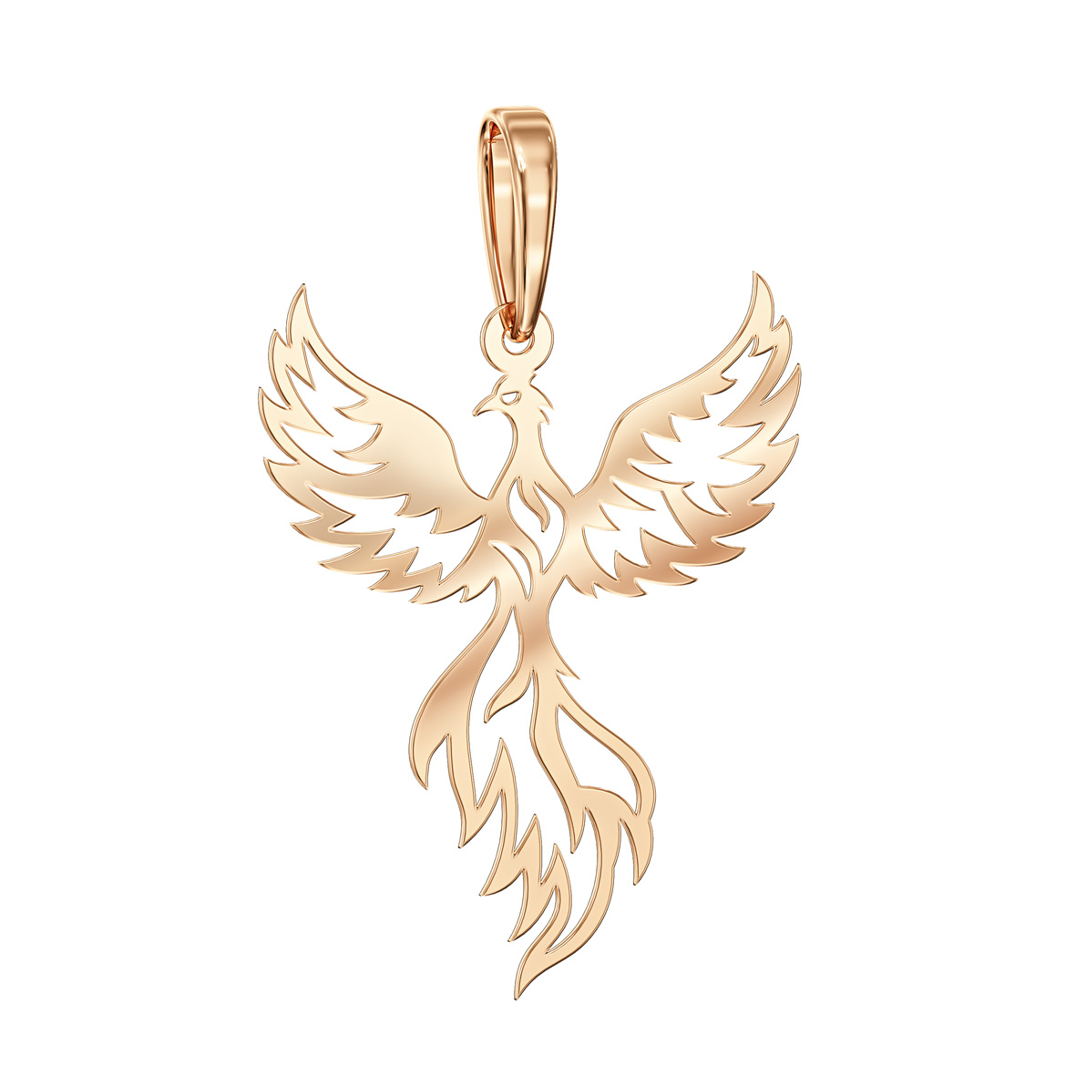 Goldanhänger „Phönix“ – 585er Rotgold