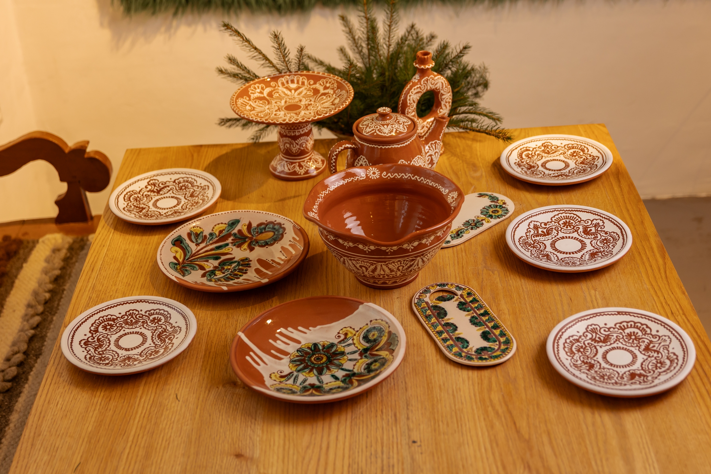 Набір косівської кераміки на п'ять осіб