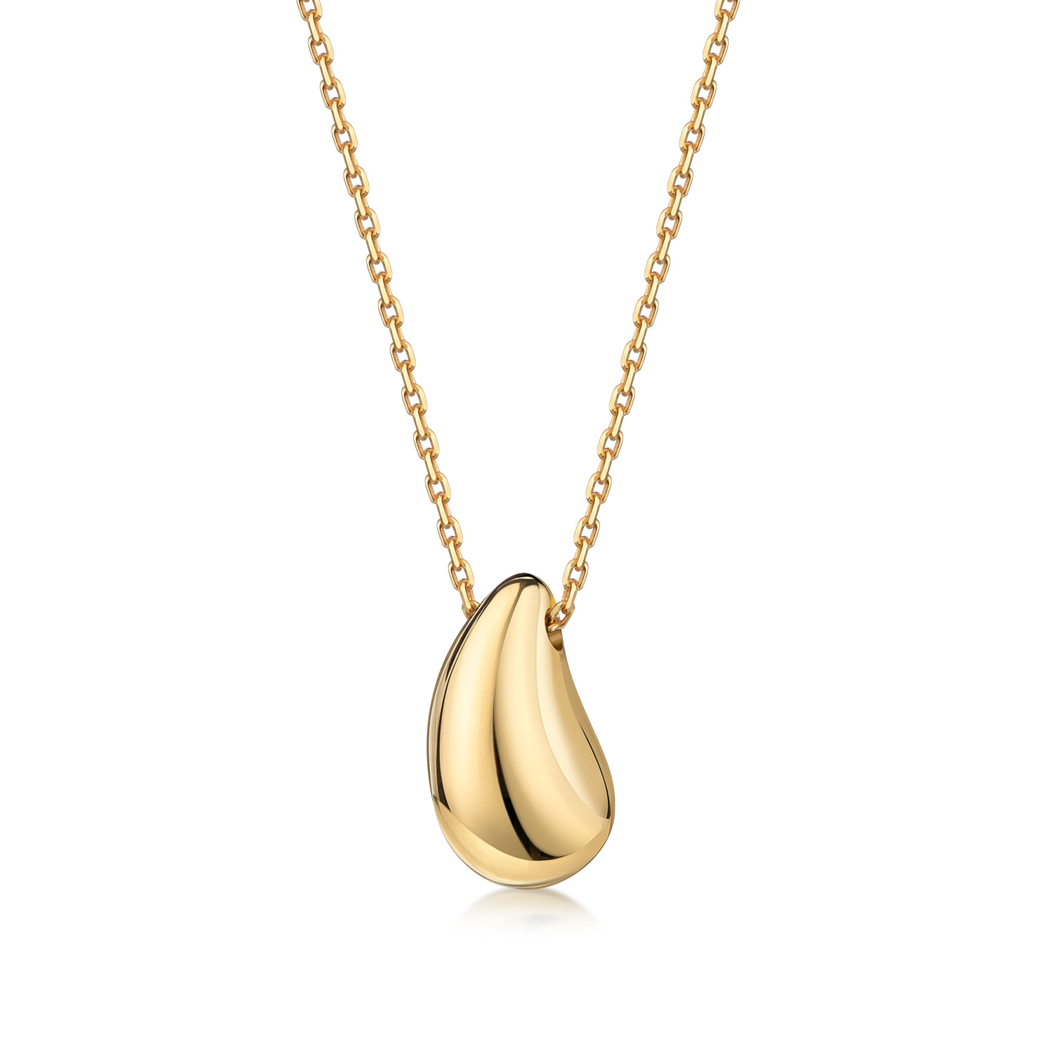 Elegantes Collier „Golden Drop“ aus vergoldetem 925er Silber
