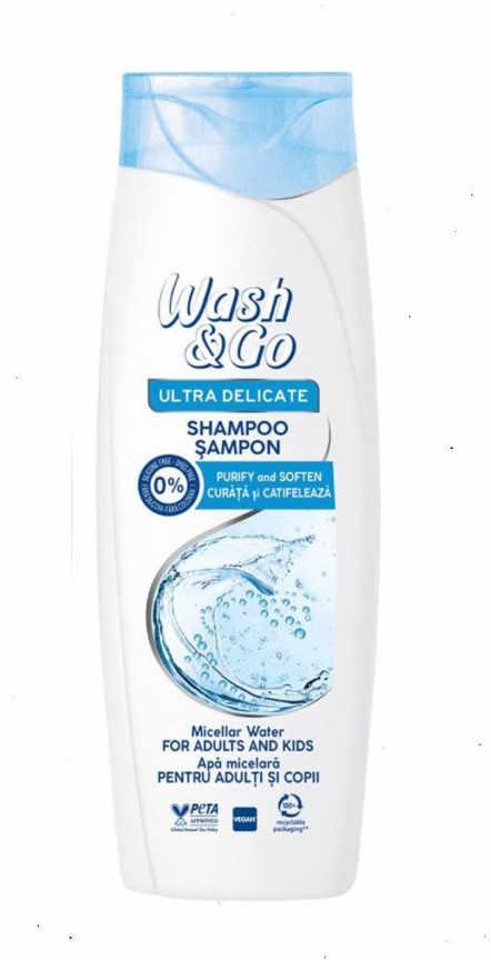 Шампунь Wash Go Ultra Delicate на Міцелярній воді для Всіх типів волосся 200 мл. дітям і дорослим