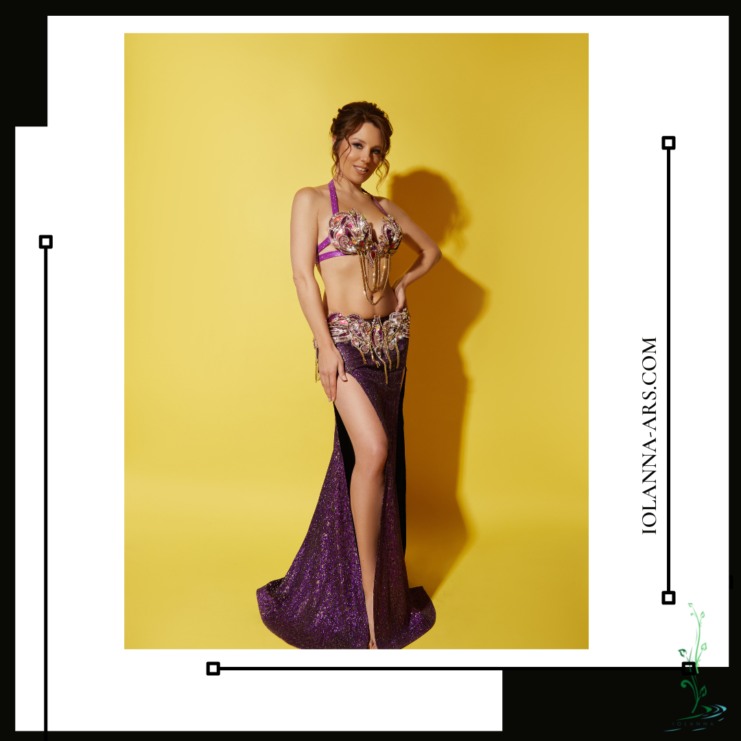 Diamond belly dance costume