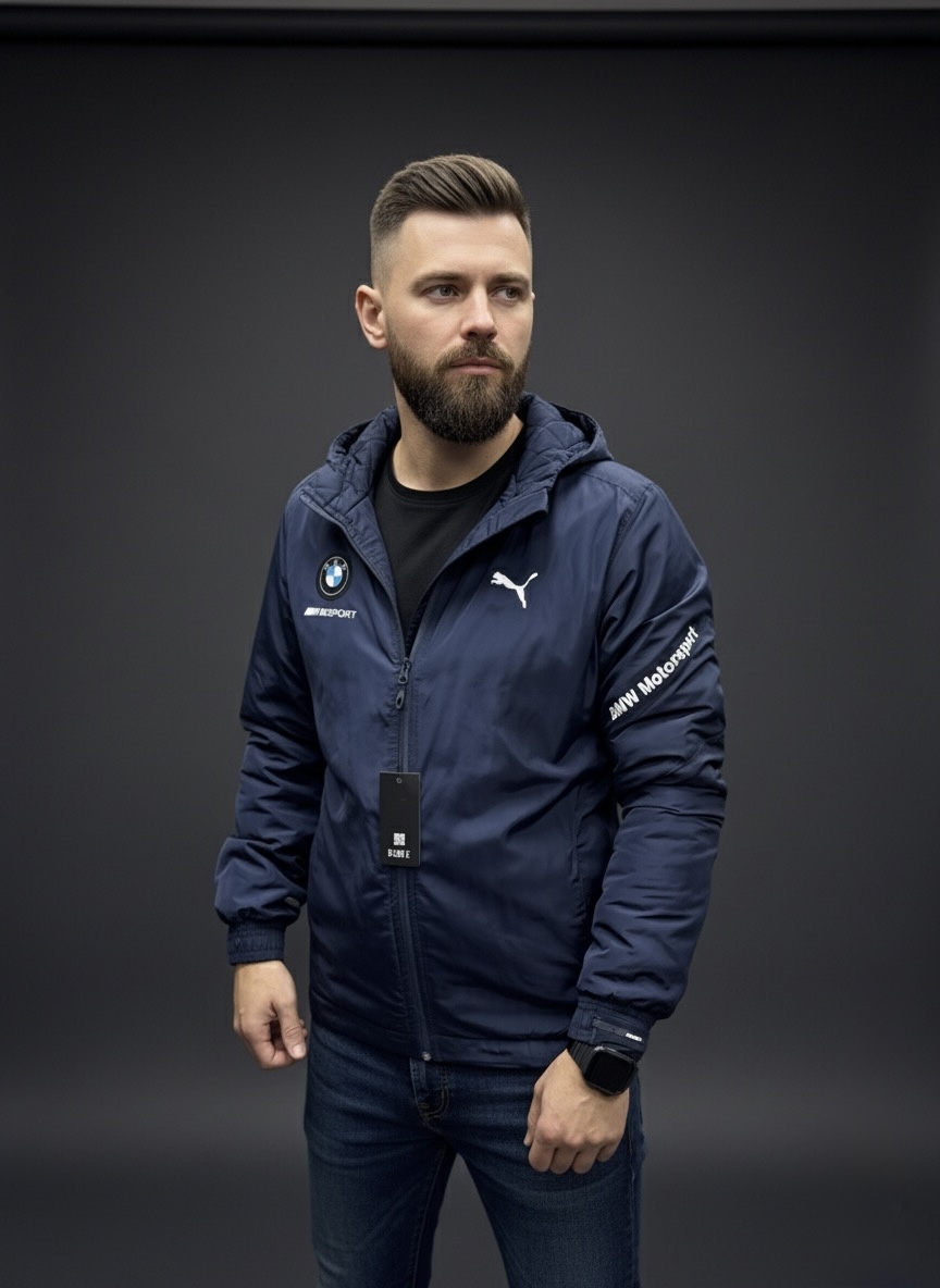 Спортивна чоловіча куртка на флісі dark blue