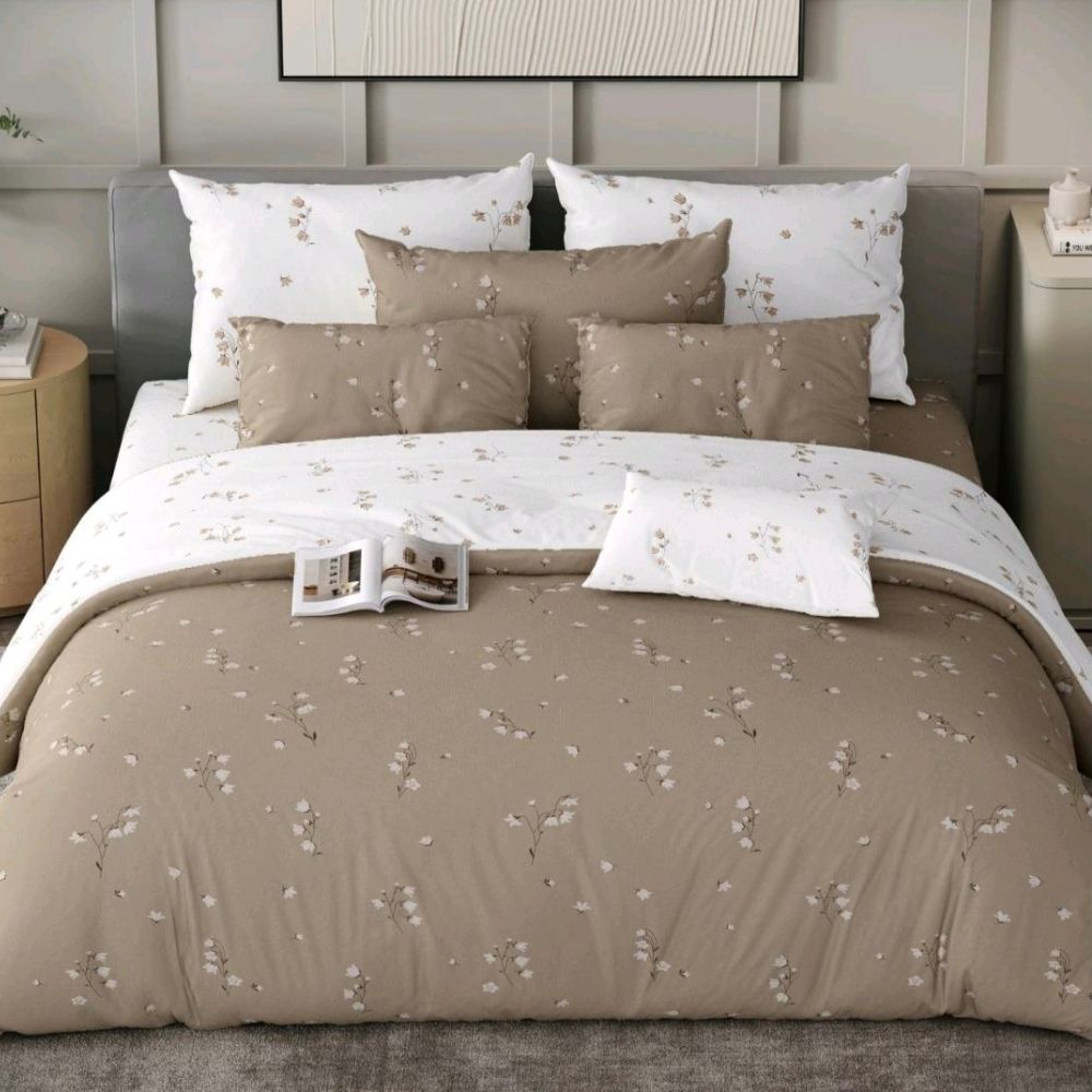 Комплект постільної білизни - Конвалія(фон бежевий та білий)