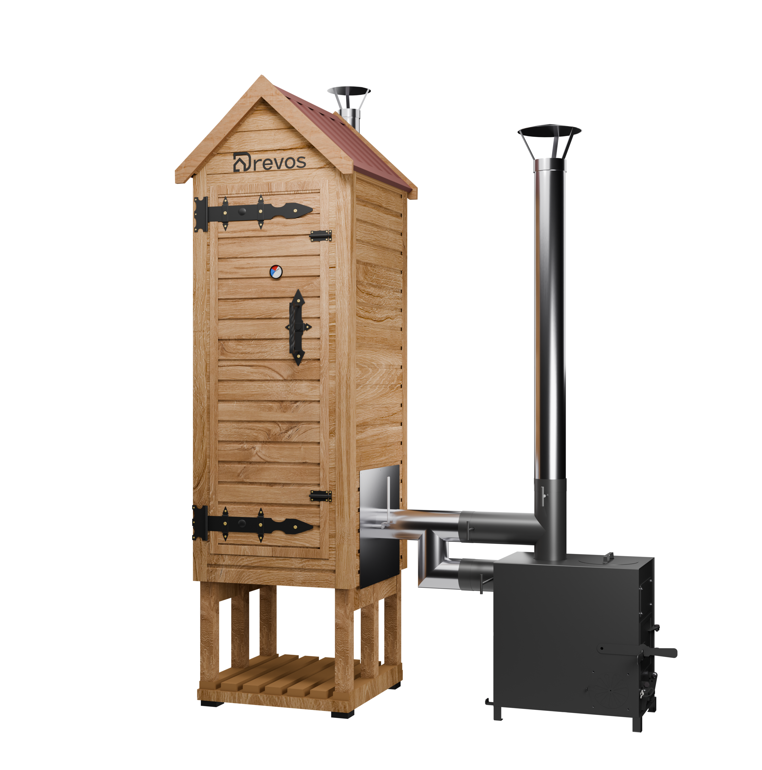 Коптильня Old School Класік для гарячого та холодного копчення,сушіння і варки