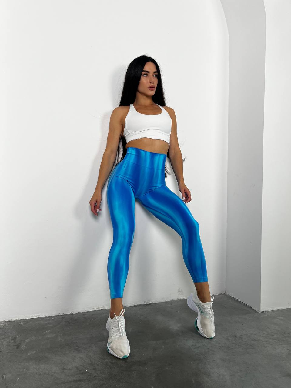 Легінси Легінси з 3D Пуш ап в блакитному кольорі