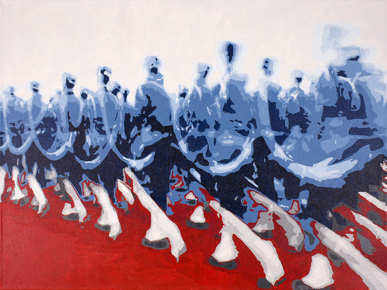 To War, 60x80 cm, original acrylic painting on canvas