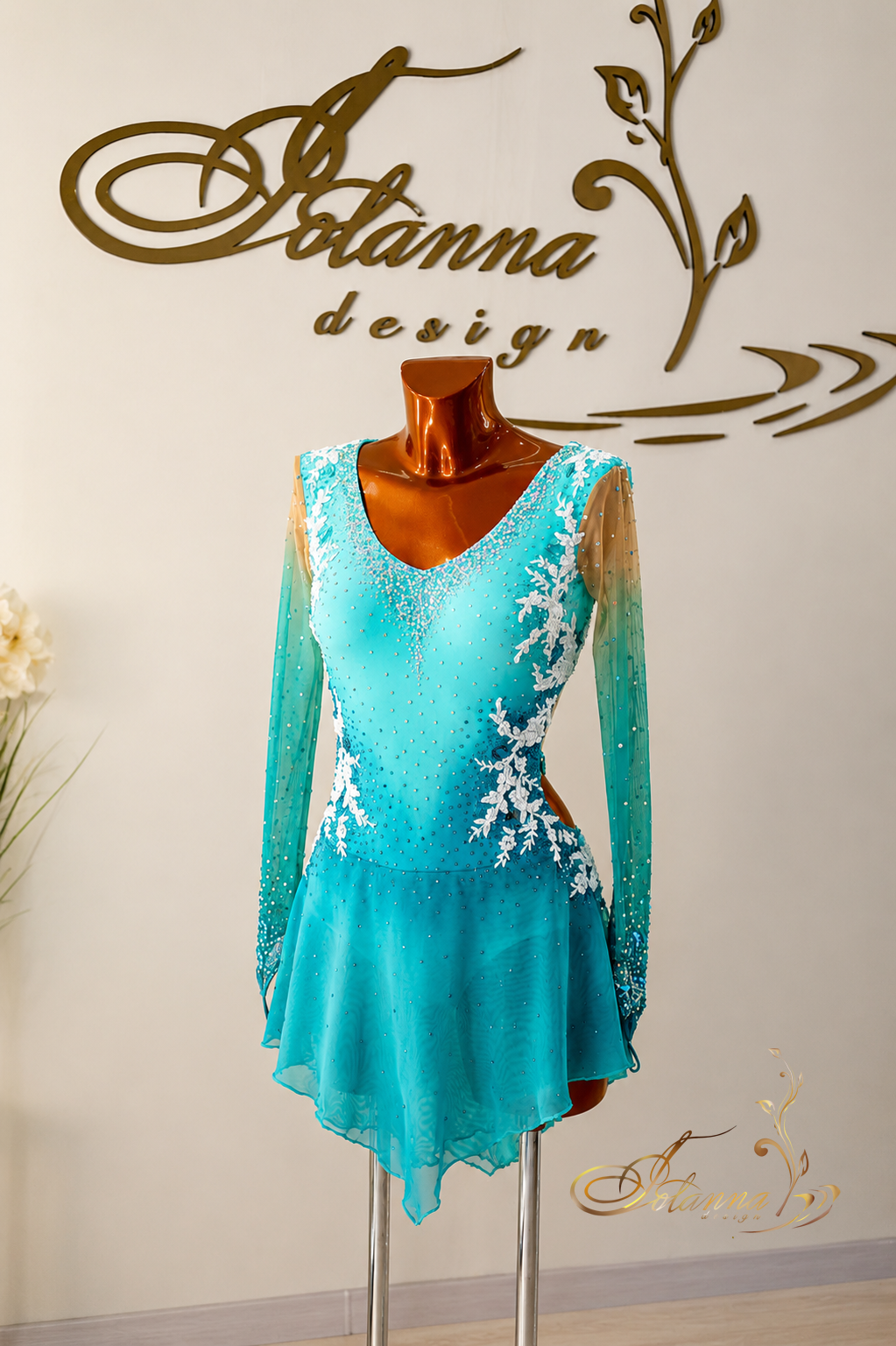 Custom made ice skating dress