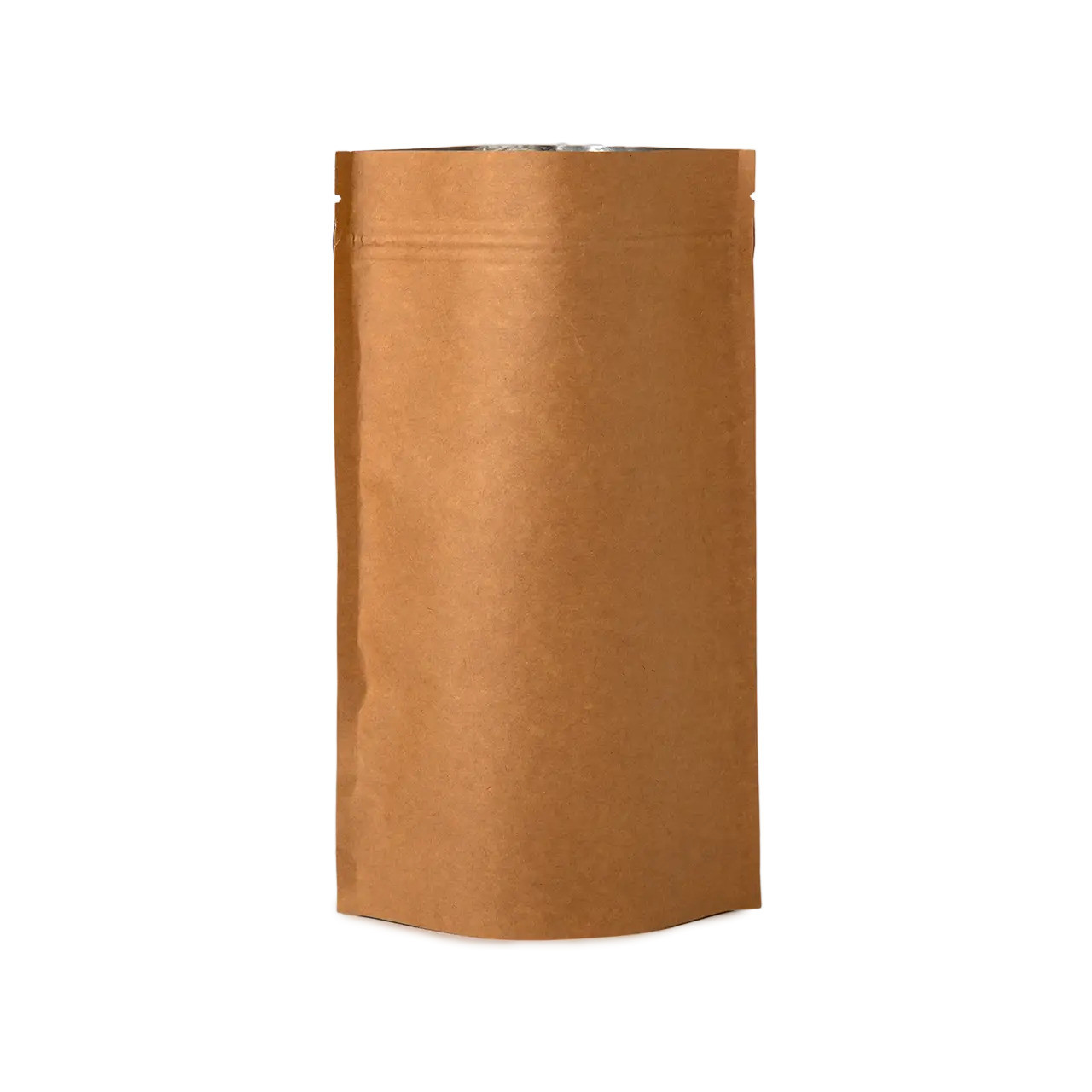 Дой-пакет 210х380 мм (1000 гр), крафт+метал, зіп-замок, 011900024