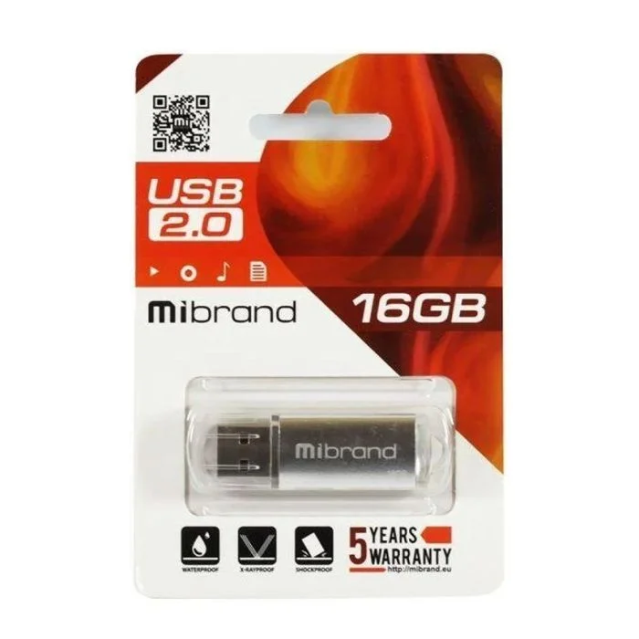 USB флешка Mibrand Cougar 16Gb USB2.0 (сіра)