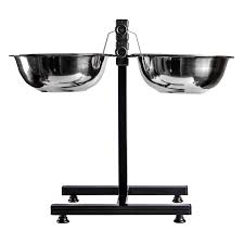 Підставка для собак 45см з мисками на 2л (метал/нерж.)