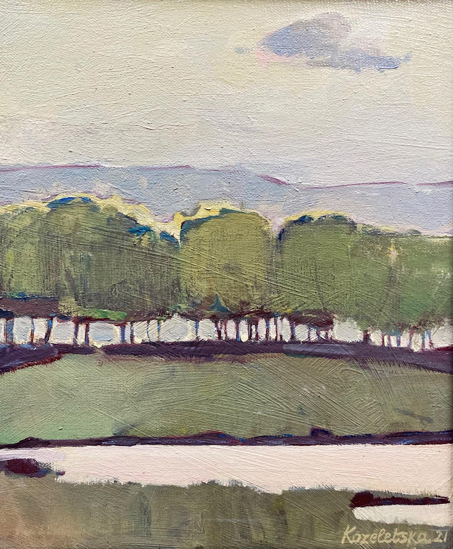 Malberry garden, 2021, 30x25 cm, oil on canvas