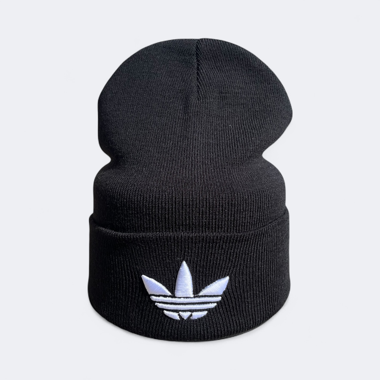 Шапка Чоловіча Осіння Adidas - Адідас Копія (Біла Вишивка Лілія)