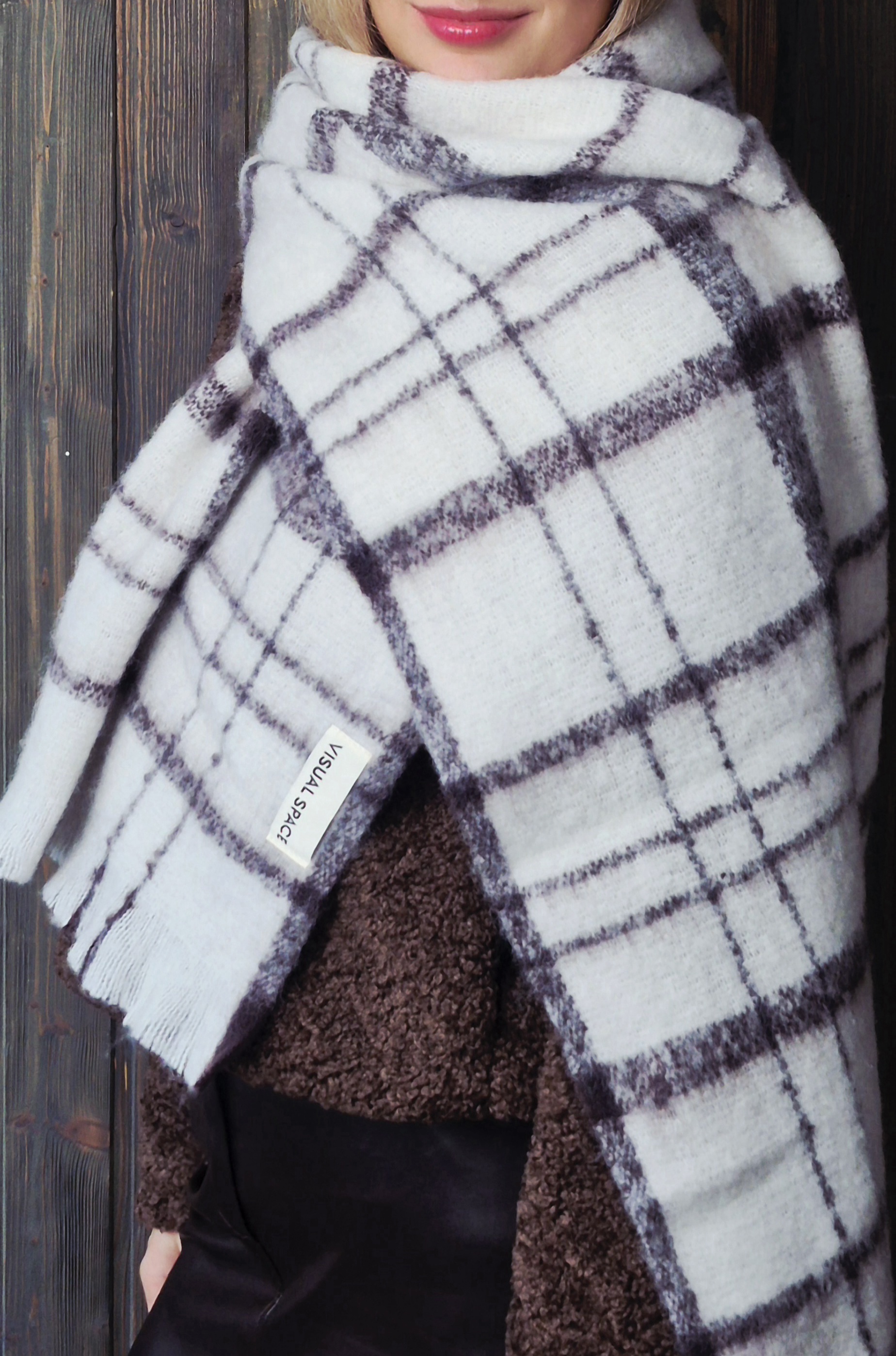 Шарф теплий смужка