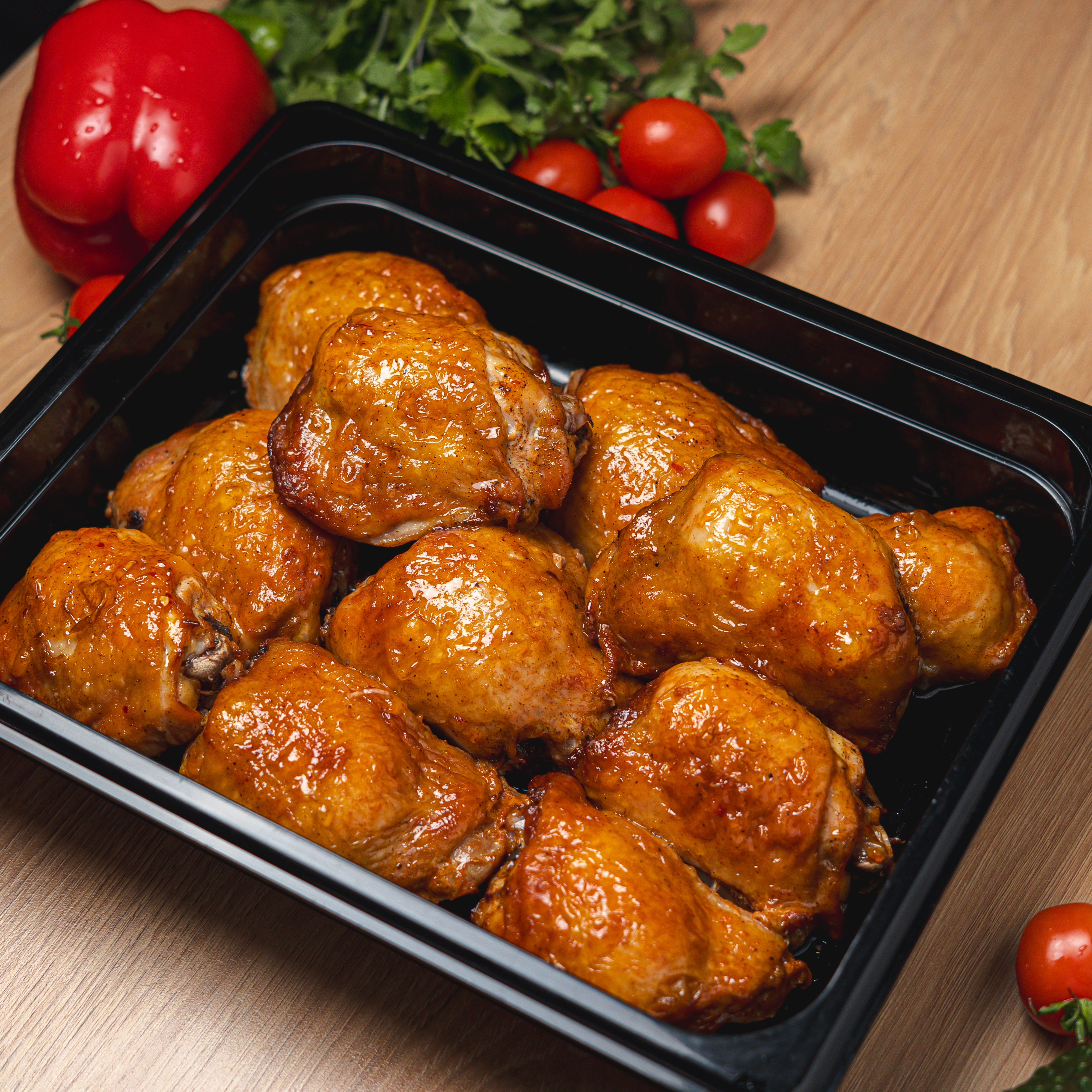 Стегно курки запечене