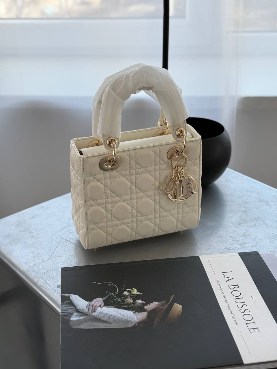 Dior Small Lady Biege/ Gold
