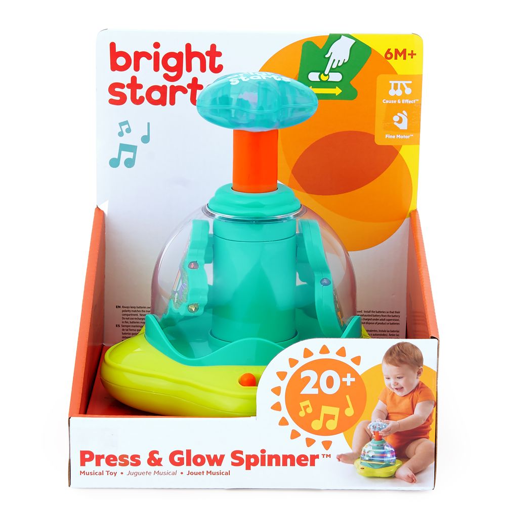 Дзиґа музична Bright Starts "Press & Glow Spinner"