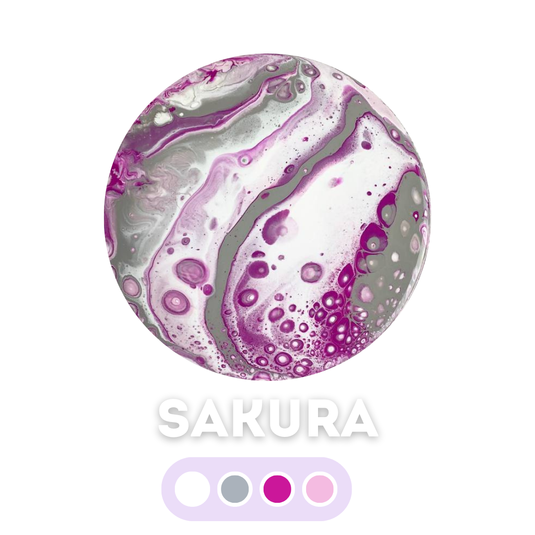 Набір для створення картини fluid art box палітра Sakura