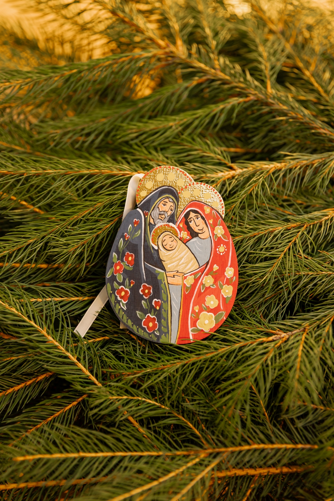 Вертеп, підвіска на ялинку, 10*7 см