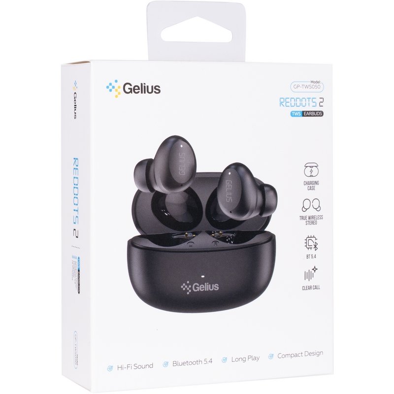 Бездротові навушники TWS Gelius Reddots 2 GP-TWS050 Black