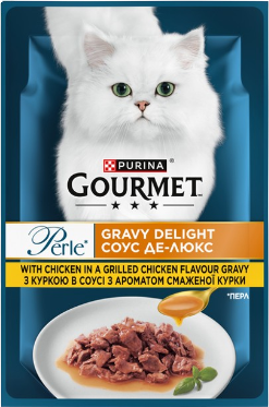 Вологий корм для котів Пуріна Гурме (Purina Gourmet)  міні філе в соусі з куркою, 85 г