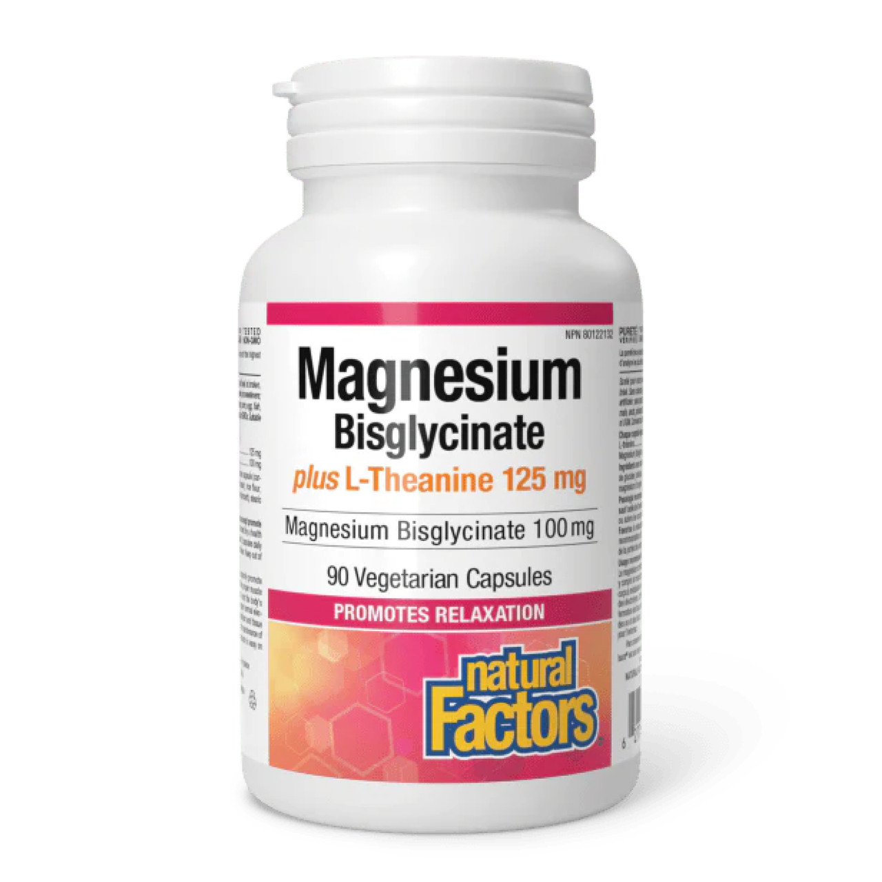 Magnesium Bisglycinate 100 mg plus L-Theanine 125 mg - 90 vcaps