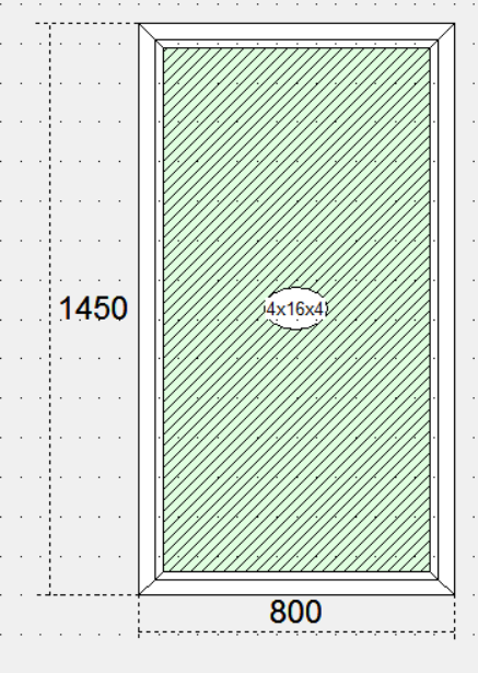 Одностулкове глухе вікно 800*1450