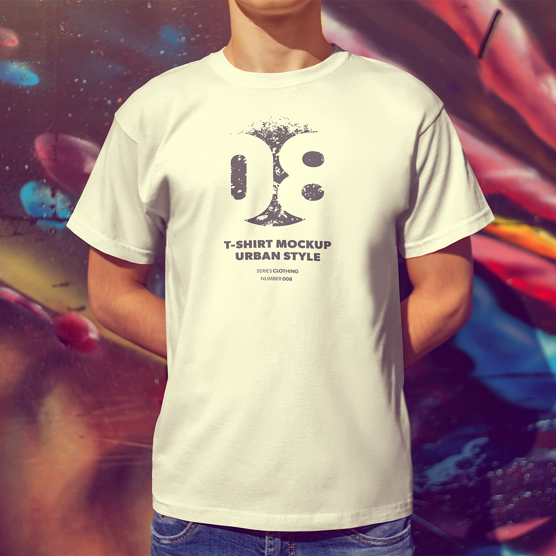 8 Urban Mockups Man T-Shirts