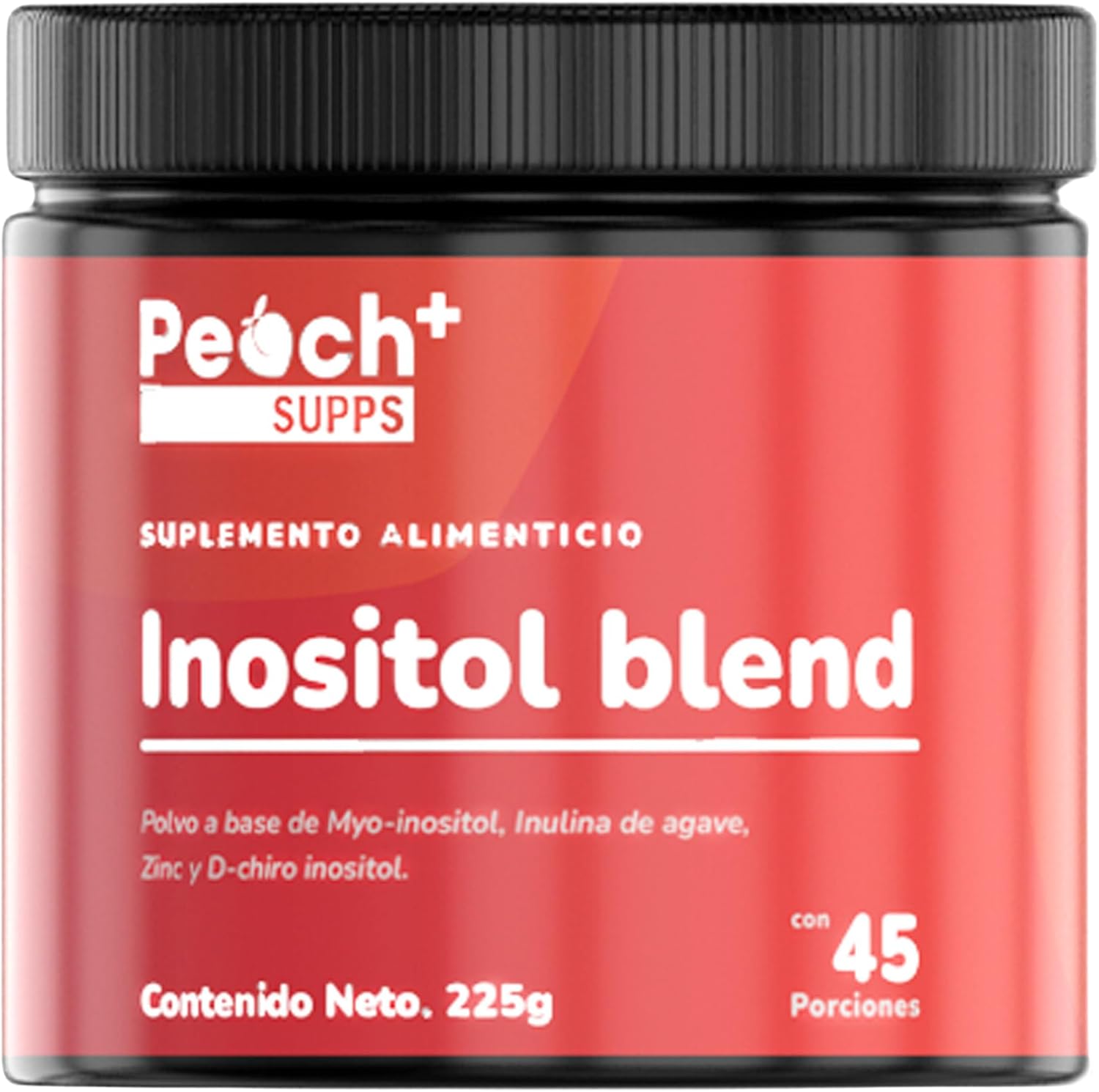 Inositol Blend en Polvo - Dosis Diaria de 5g - Mezcla Óptima de Myo-Inositol, D-Chiro Inositol, Inulina de Agave y Zinc, 225g - Suplemento de 45 Días