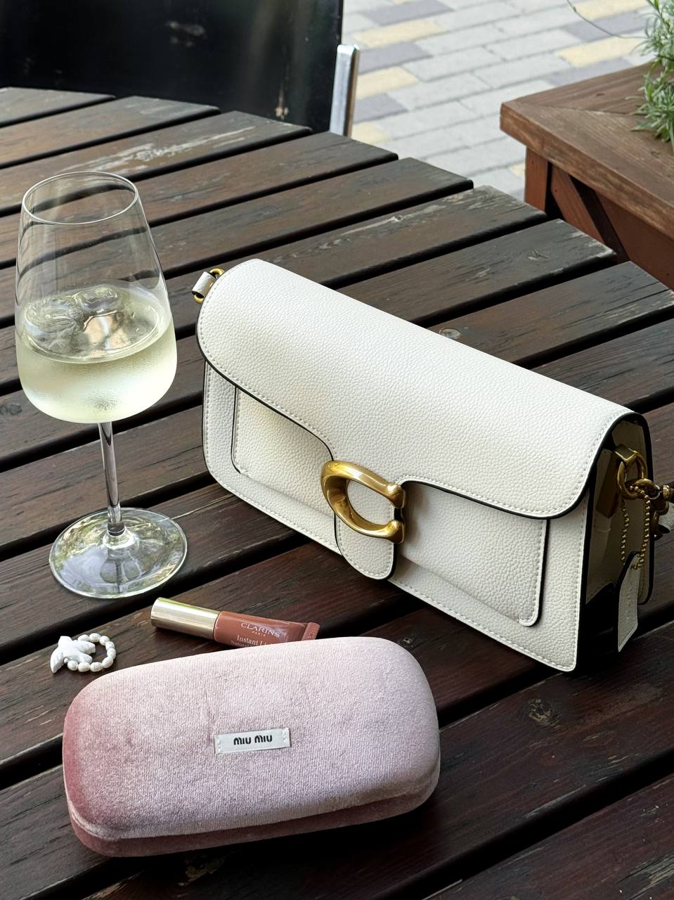 Coach Tabby Shoulder Bag 26 Brass/Chalk