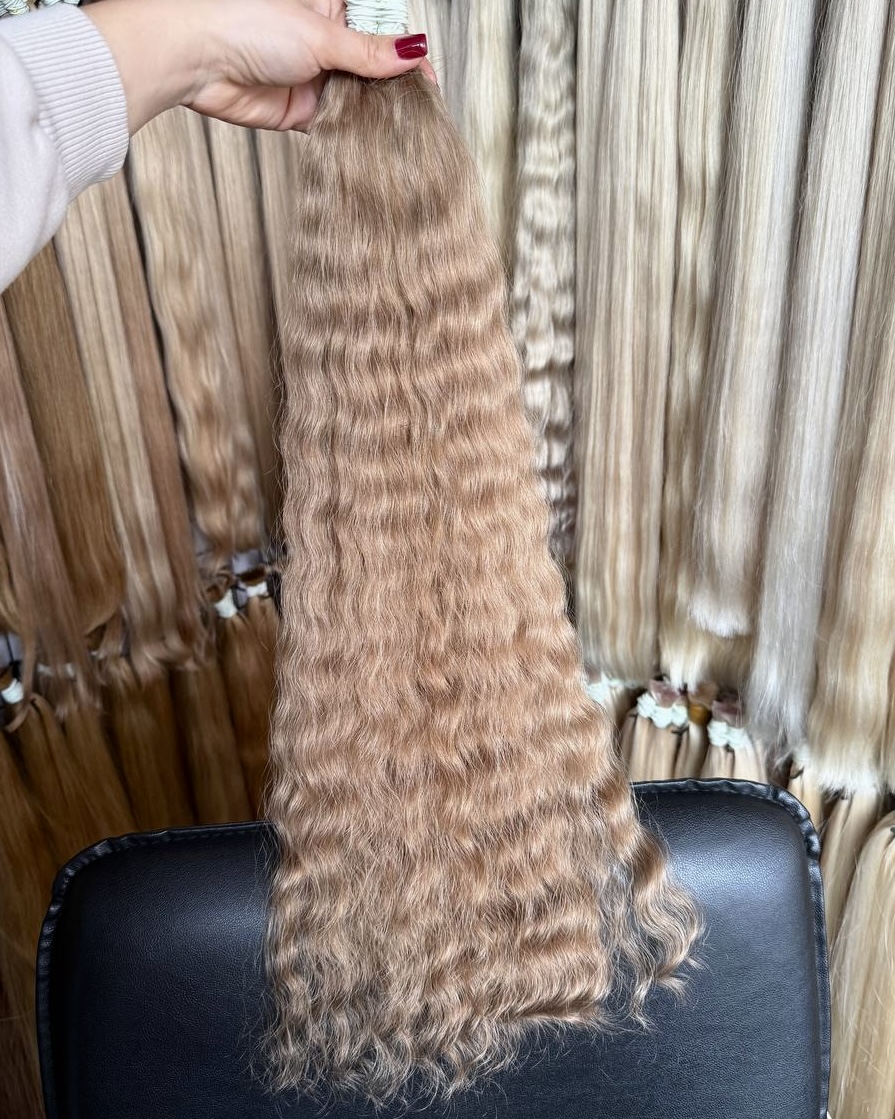 9.0 Beige, 50 см, кучеряве, 100 г.