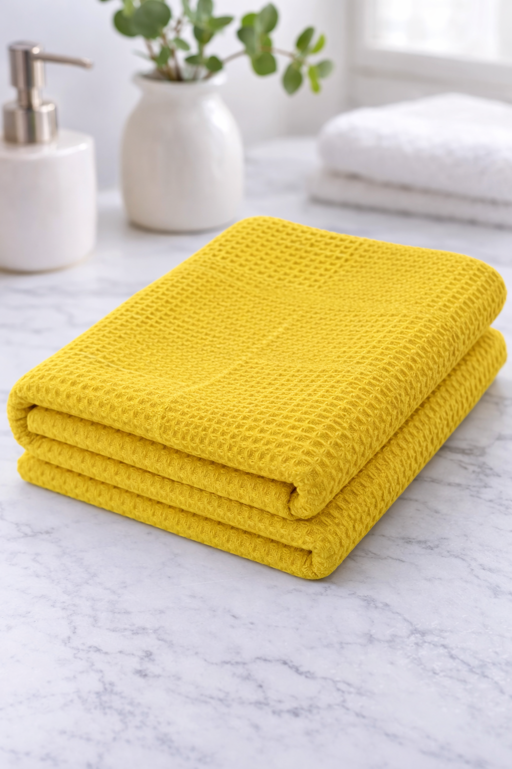 Рушник для кухні ( піке мозаїка) медовий