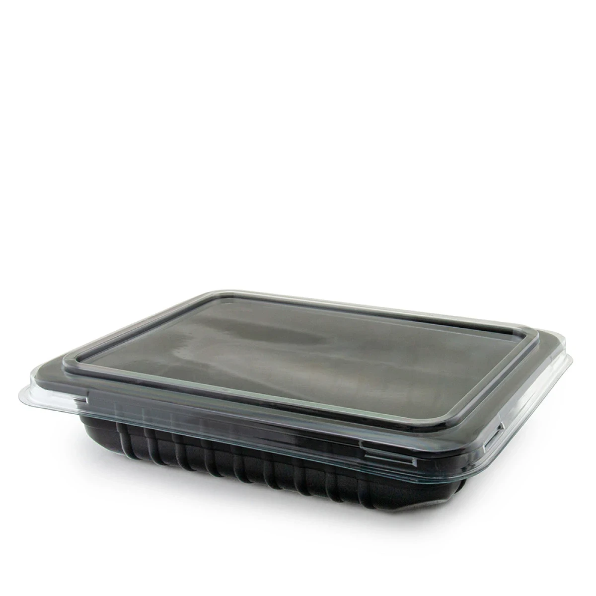 Контейнер PP 550 мл чорний з кришкою, 190*144*38 мм, 600 шт