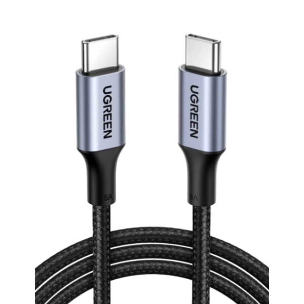 Кабель UGREEN US316 USB-C – USB-C 100W, Space Gray