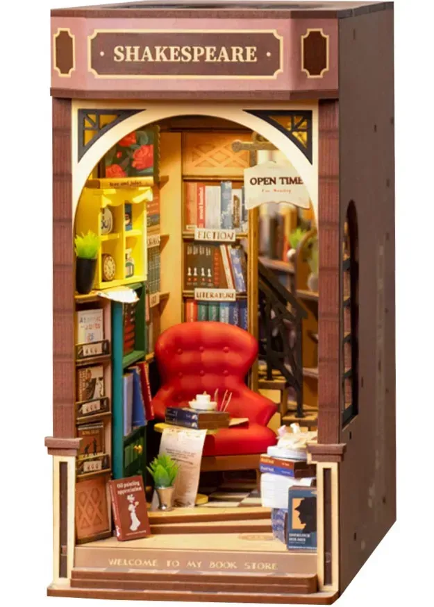 Бук Нук Robotime Rolife Книжкова крамниця DIY Book Nook Kit Румбокс 3D конструктор TGB07