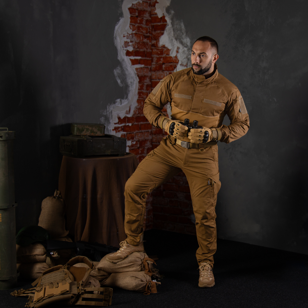 Бойова сорочка "CM Blitz 2.0 Twill/Coolpass Air 2.0 Coyote" від українського бренду "CAMOTEC".