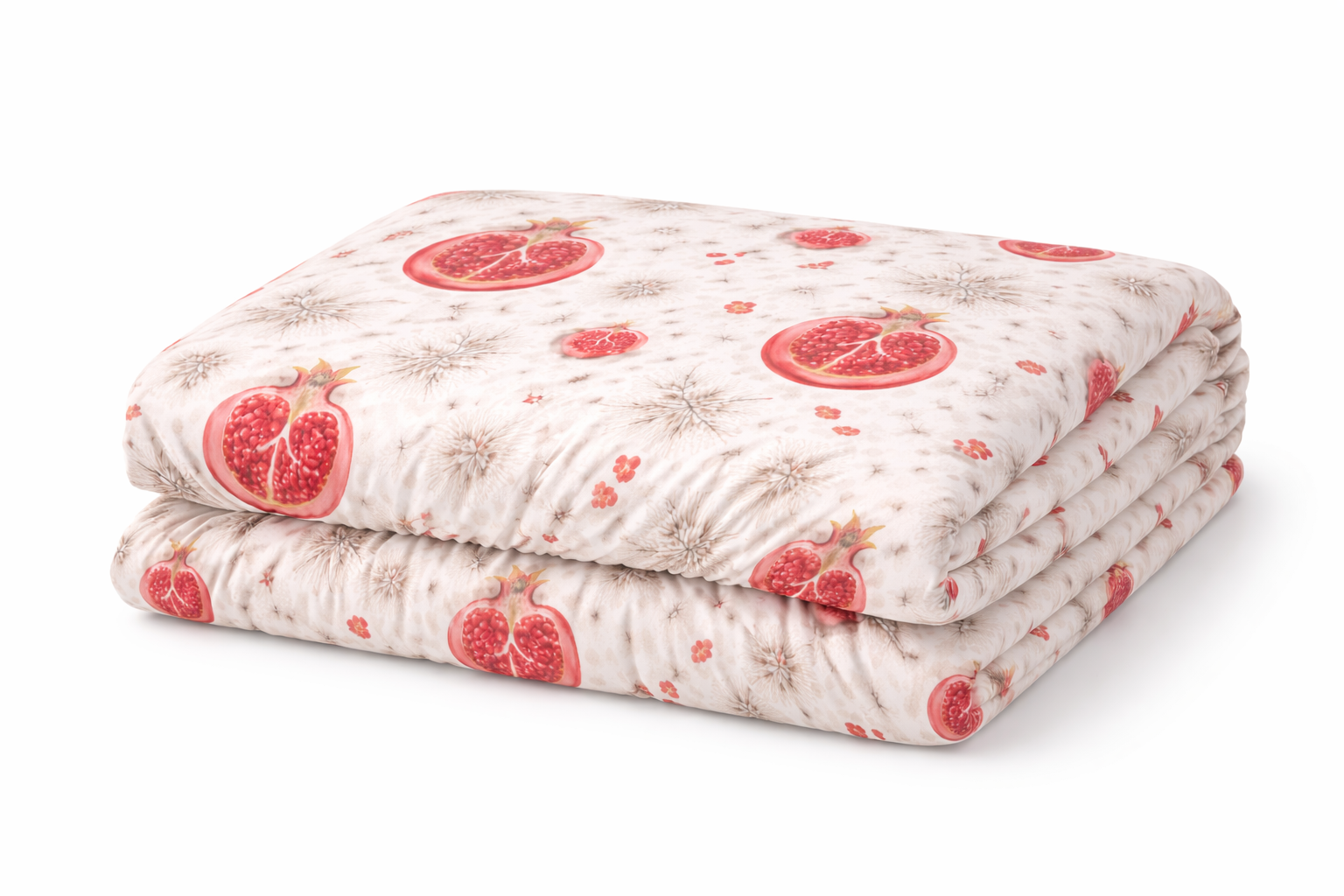 Простирадло га гумці ранфорс принт "Гранати"