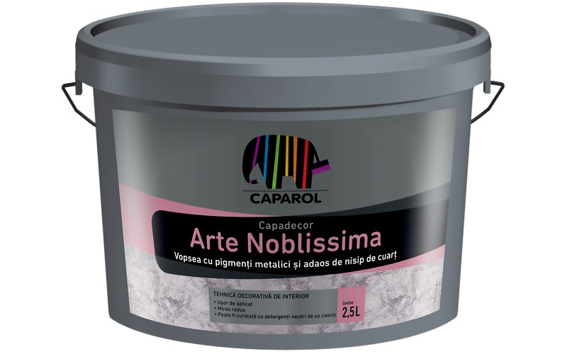 Декоративна фарба з додаванням кварцового піску Caparol Arte Noblissima, 2,5 л. | Сахара, дюна, пісок