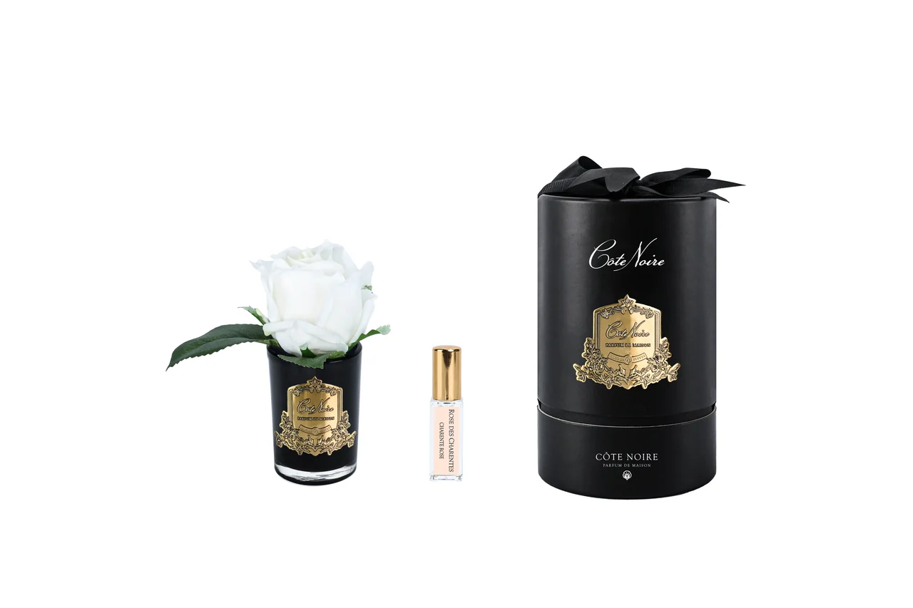 Аромаквіти Cote Noire Rose Bud White & Black Glass
