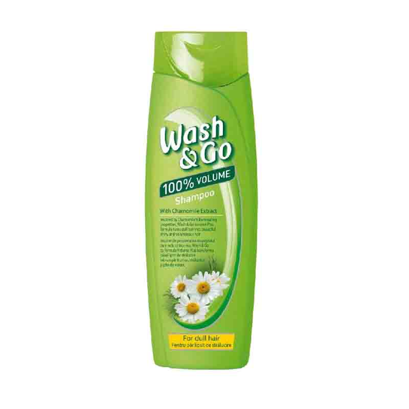 Шампунь для тьмяного волосся з екстрактом ромашки Wash & Go 360ml.