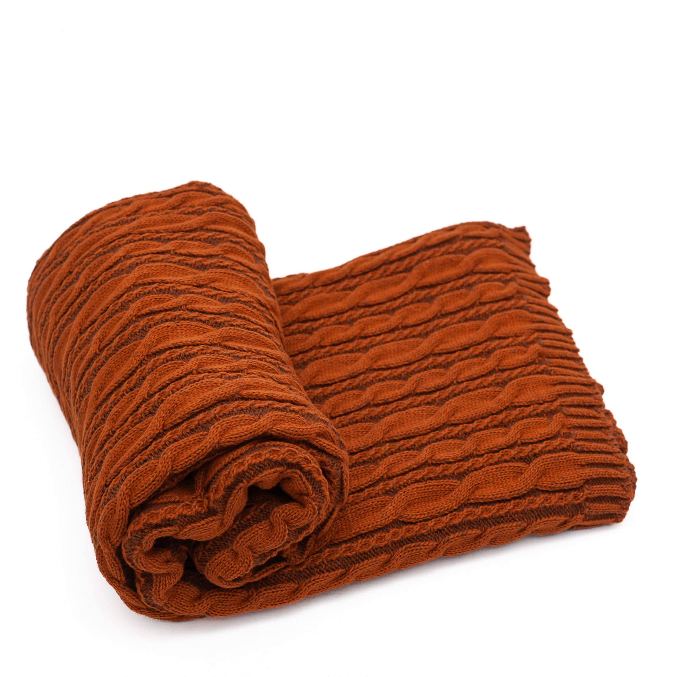 Плед Коси, теракот, 160х200 см