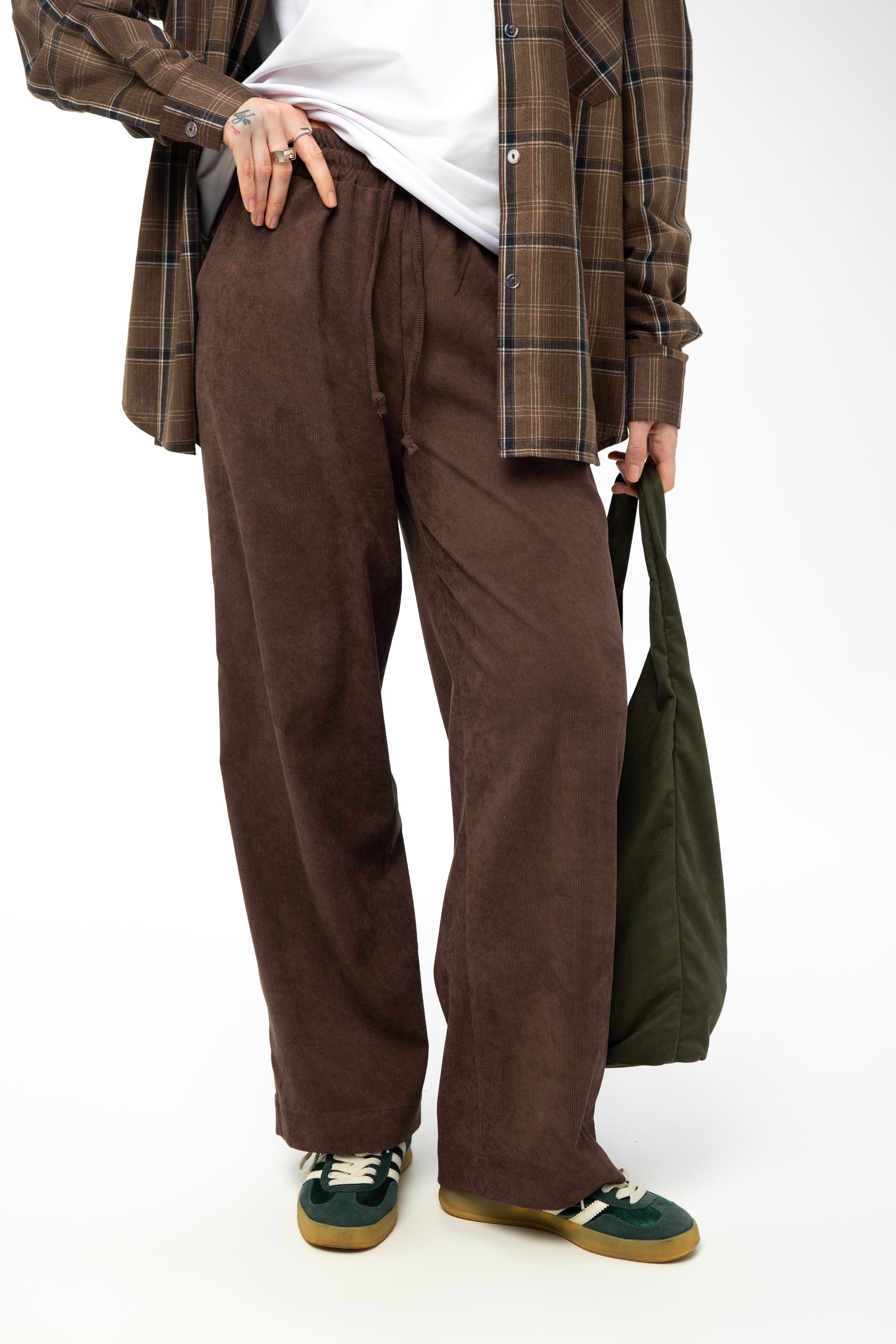 Штани вельвет коричневі